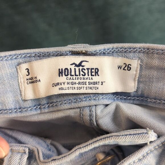 For Kitty Rescue! Hollister Curvy High-Rise Short 3" Distressed & Ripped - Picture 10 of 11